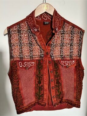 Vintage sacred threads cowboy vest